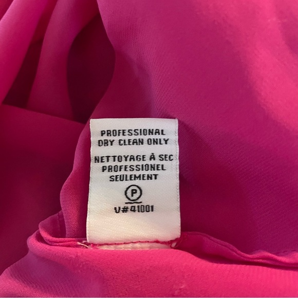 Diane Von Furstenberg Red Parry Silk Chiffon Blouson Aztec Stripe Dress 20209 - Picture 9 of 11